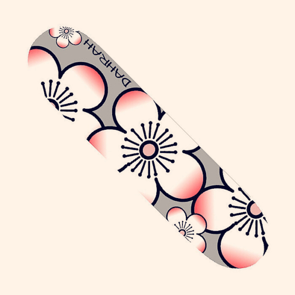 DAHRAH SKATEBOARD WITH PRINT OF CHERRY BLOSSOMS.