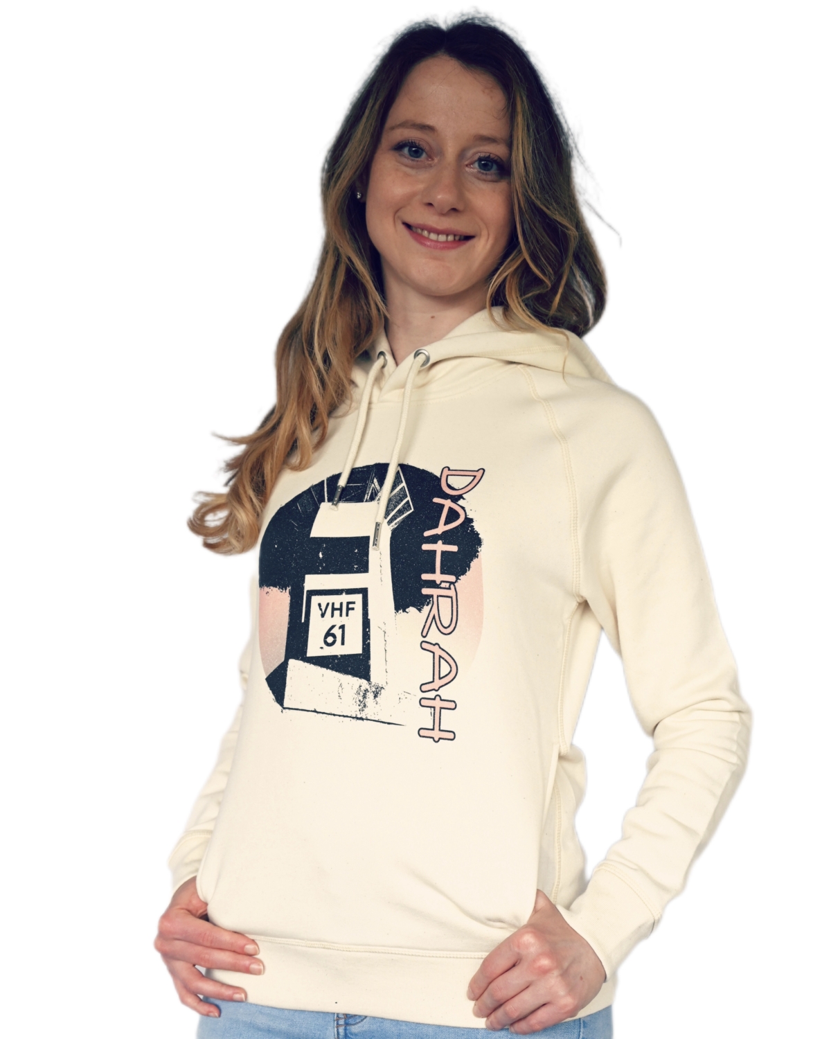 High quality hoodie with print of a Dutch lighthouse.