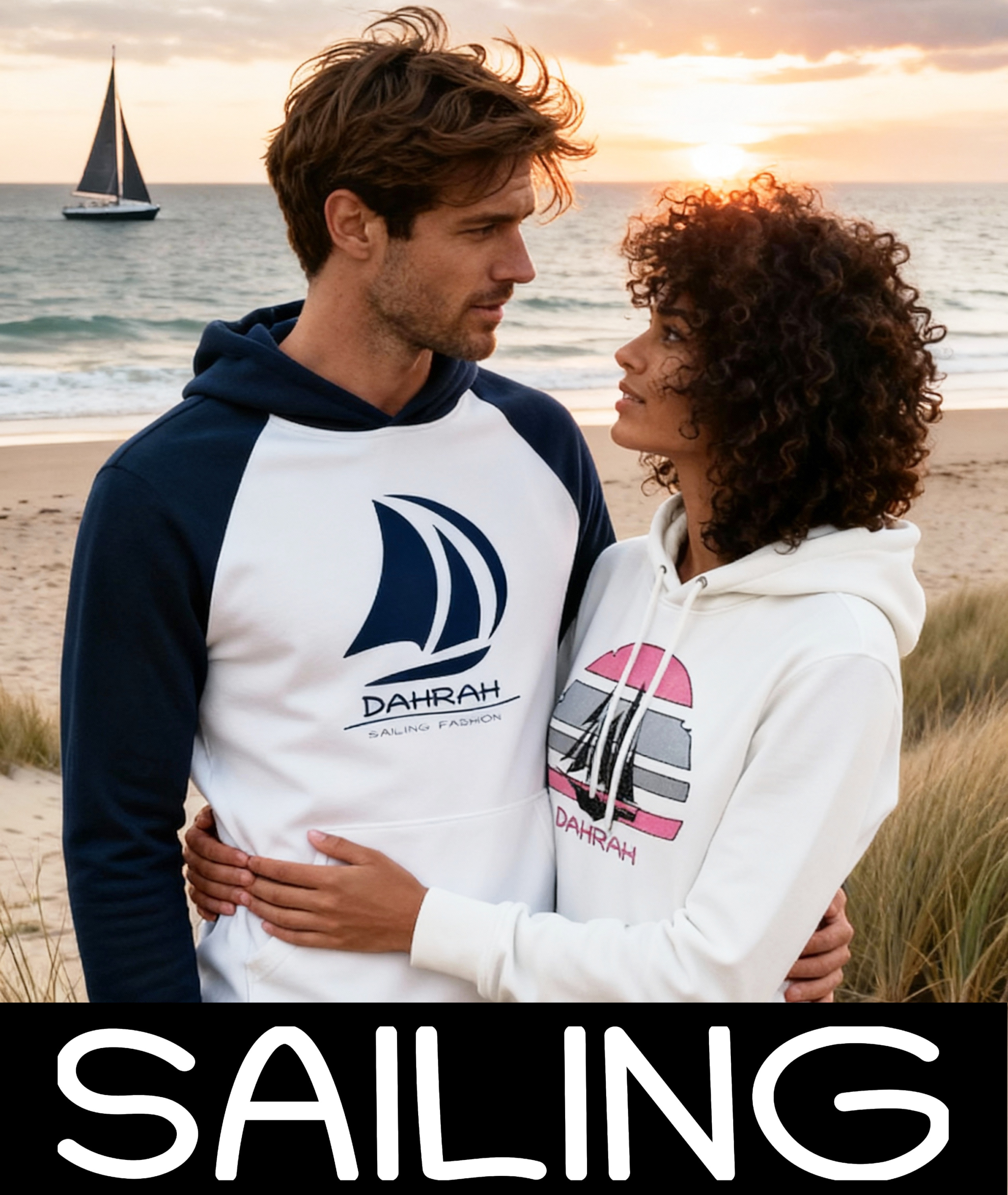 Le felpe da vela più belle e comode al mondo firmate Dahrah Fashion.